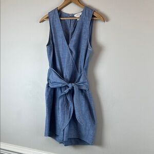 Loft Outlet lounge blue romper women’s size extra small XS